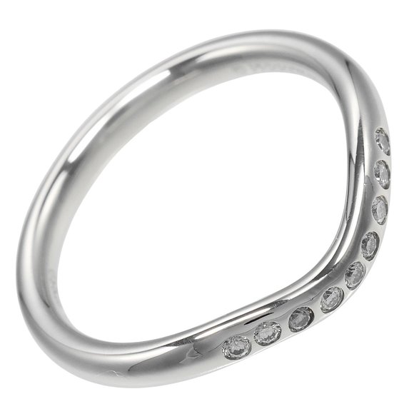 TIFFANY Silver Diamond Ring - Picture 1 of 10